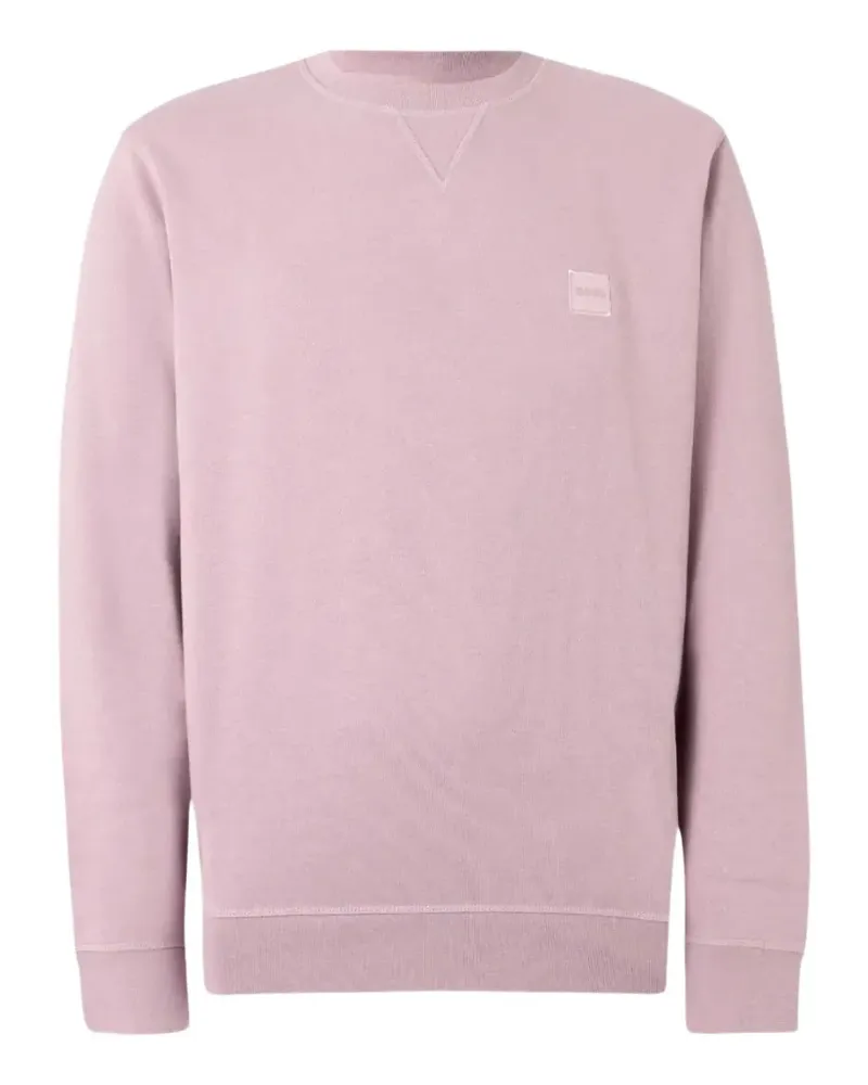 HUGO BOSS Sweatshirt mit Logo-Patch - Rosa Rosa