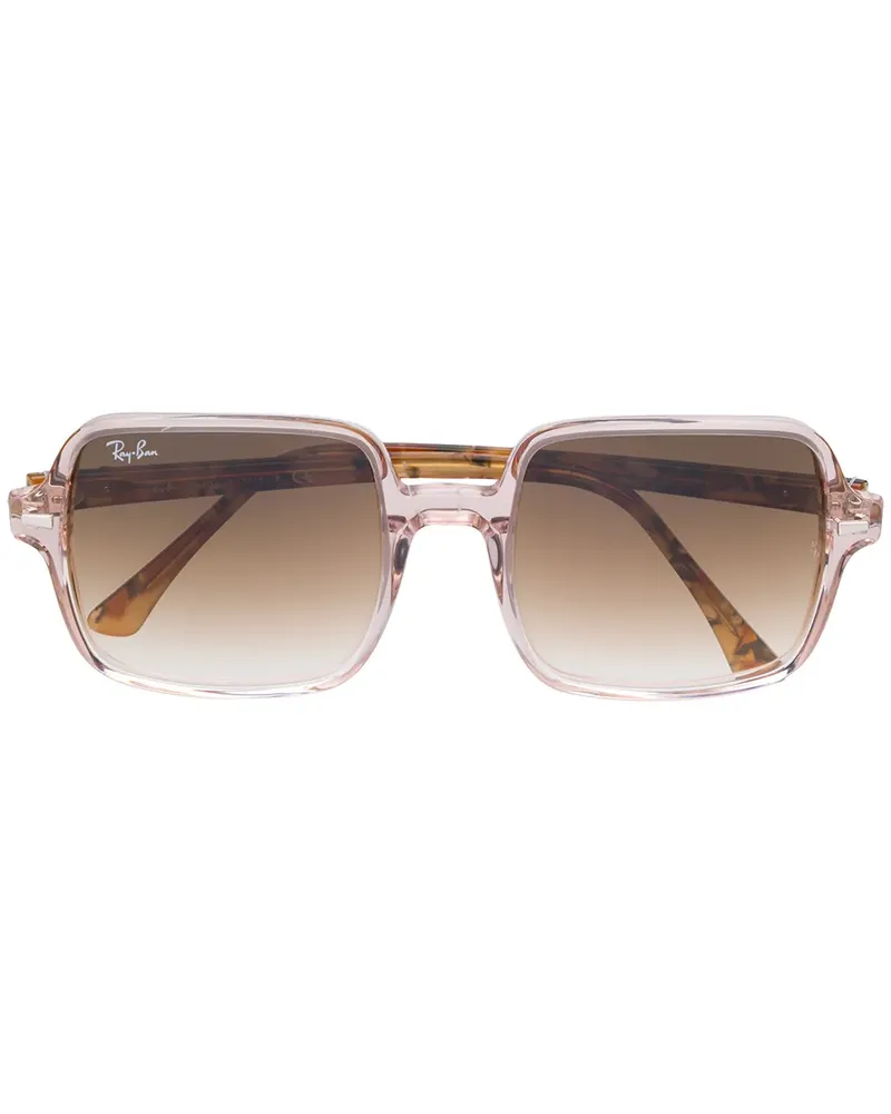 Ray Ban Eckige Sonnenbrille - Weiß Weiß