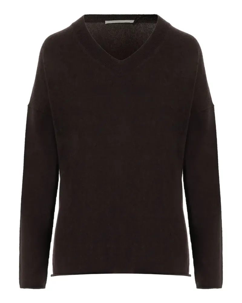 ALLUDE Pullover mit V-Ausschnitt - Braun Braun