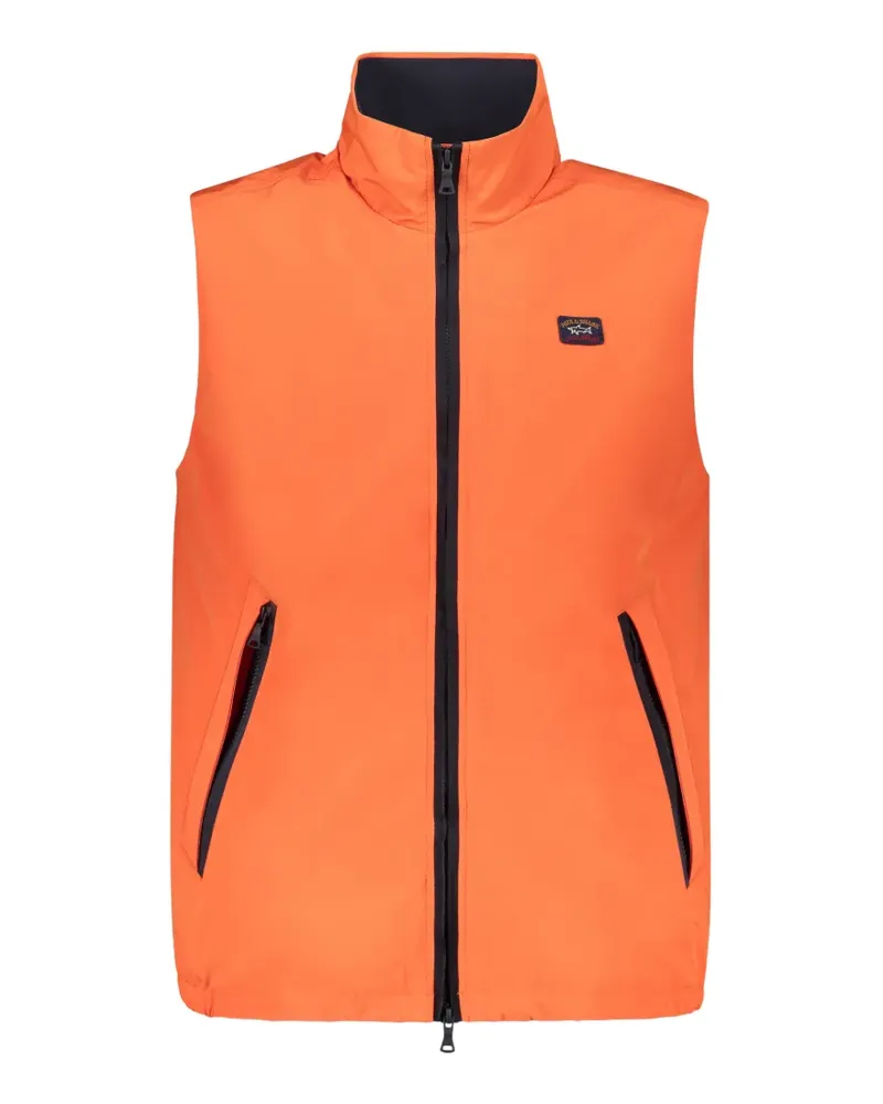 Paul & Shark high-collar zip gilet - Orange Orange