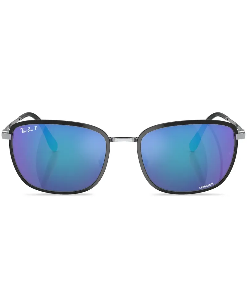 Ray Ban Sonnenbrille mit eckigem Gestell - Schwarz Schwarz