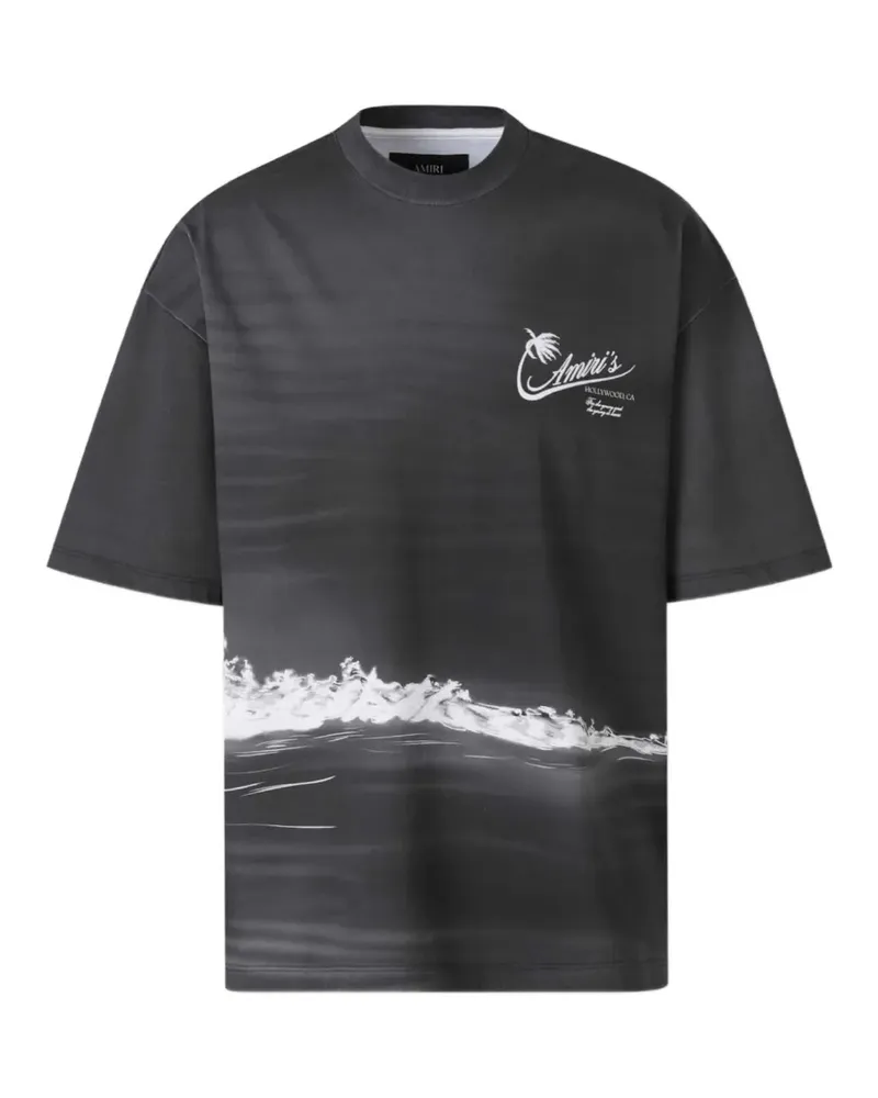 Amiri T-Shirt mit Palmen-Print - Schwarz Schwarz