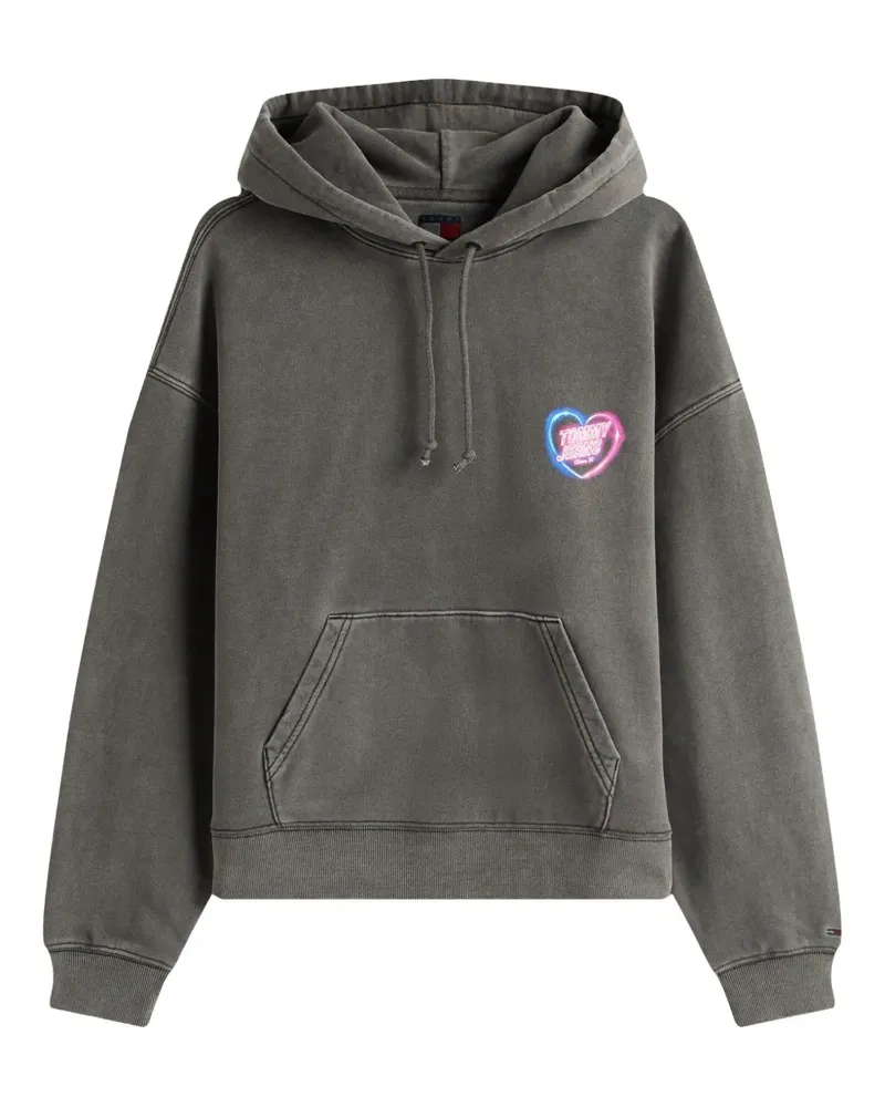 Tommy Hilfiger Hoodie mit Herzmotiv - Grau Grau