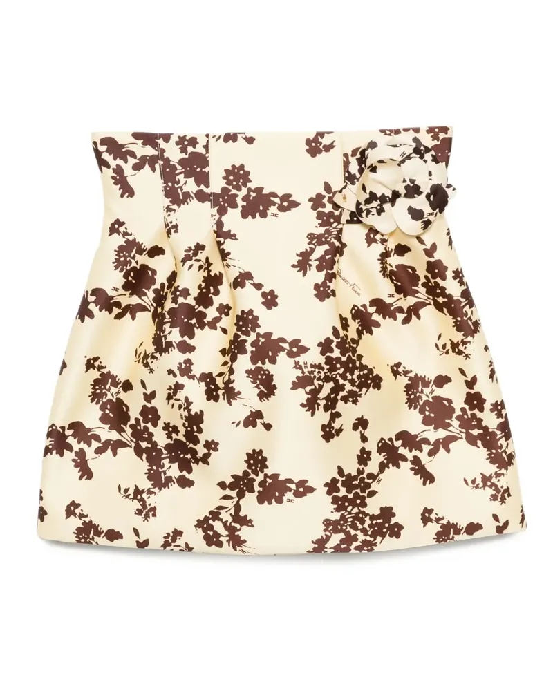 Elisabetta Franchi Rock mit Blumen-Print - Gelb Gelb