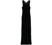 Maxikleid aus Samt - Schwarz