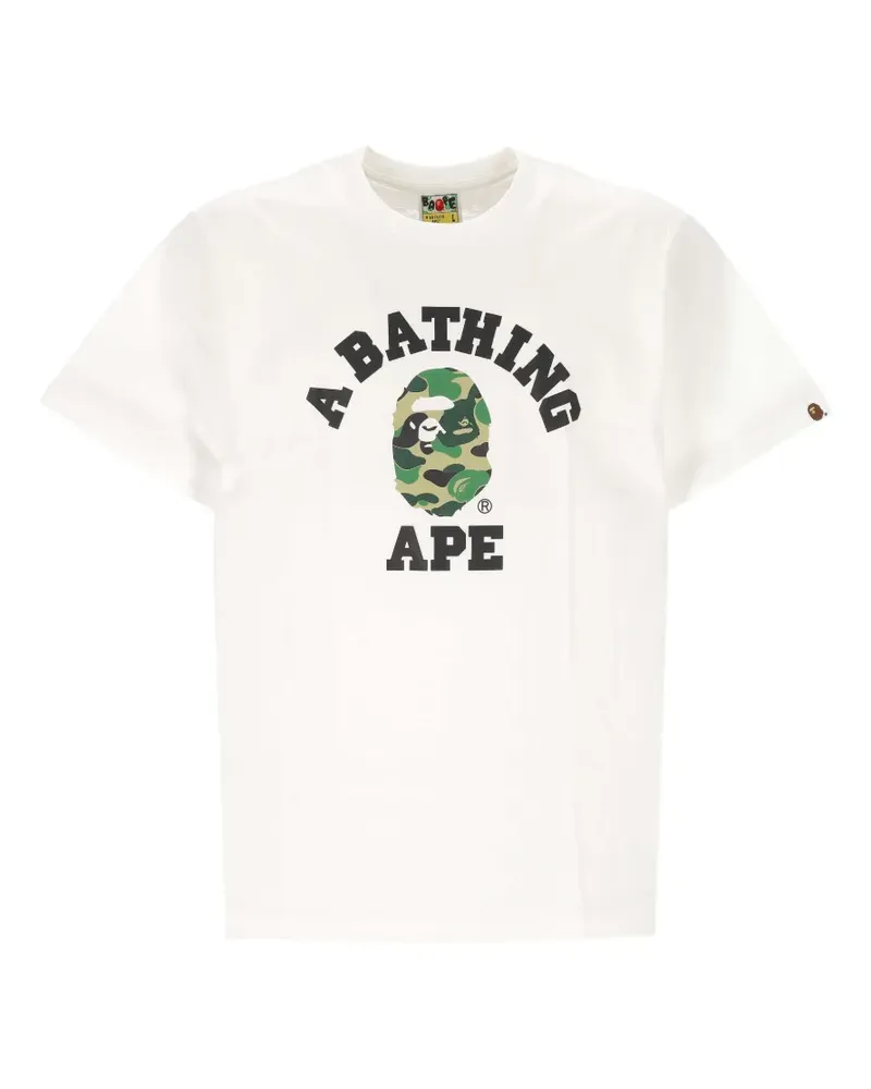 BAPE logo-print cotton T-shirt - Weiß Weiß