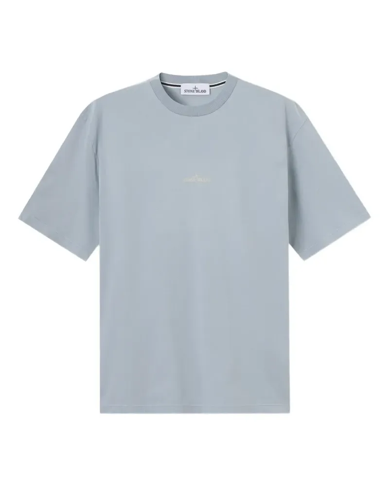 Stone Island 2100001 T-Shirt aus Bio-Baumwolljersey - Blau Blau