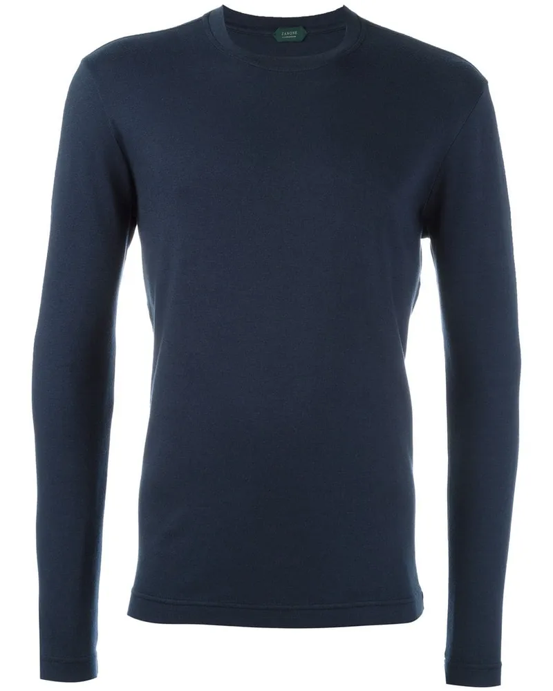 Zanone Klassisches Sweatshirt Blau