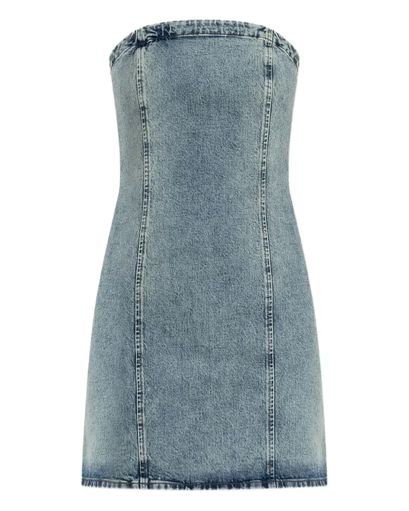 Gestuz Schulterfreies Jeanskleid - Blau Blau