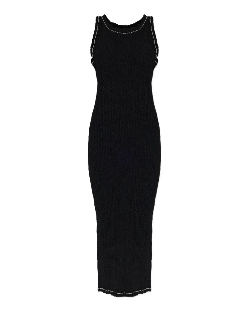 Issey Miyake Wavelet Ensemblemidi dress - Schwarz Schwarz
