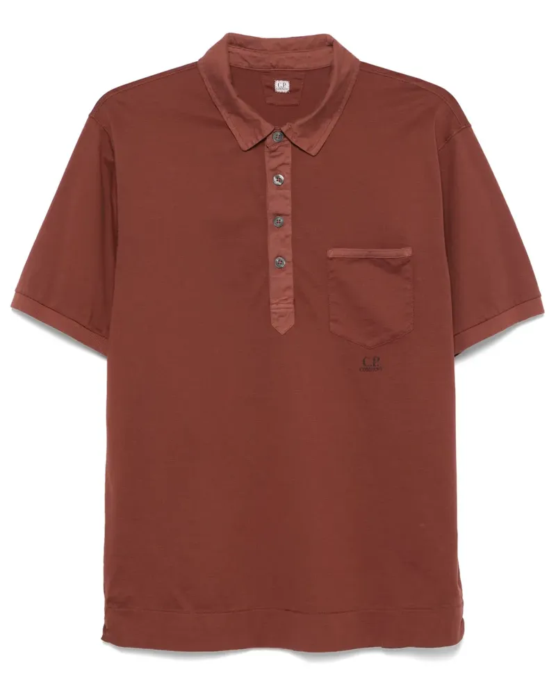 C.P. Company Poloshirt mit Logo-Print - Braun Braun