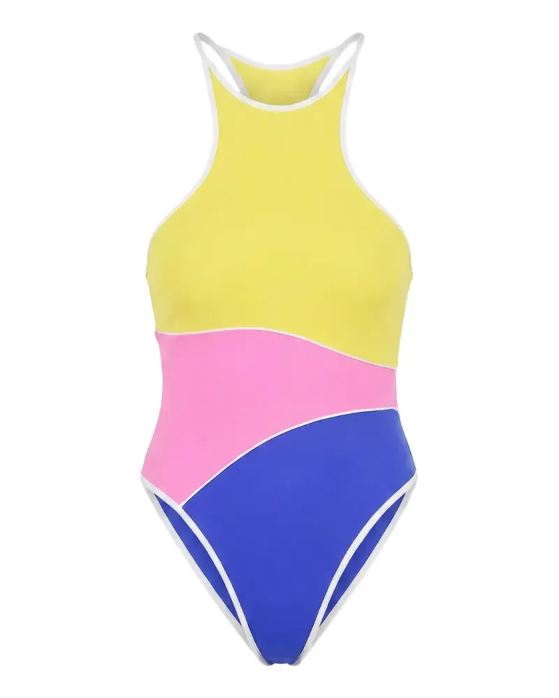 Dsquared2 Badeanzug in Colour-Block-Optik - Gelb Gelb