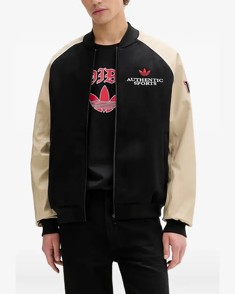 adidas SST logo-embroidered bomber jacket - Schwarz Schwarz