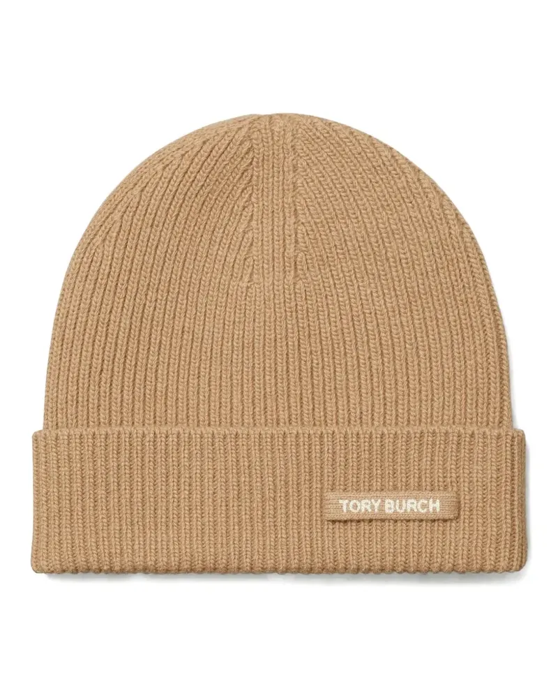 Tory Burch Gerippte Beanie - Braun Braun
