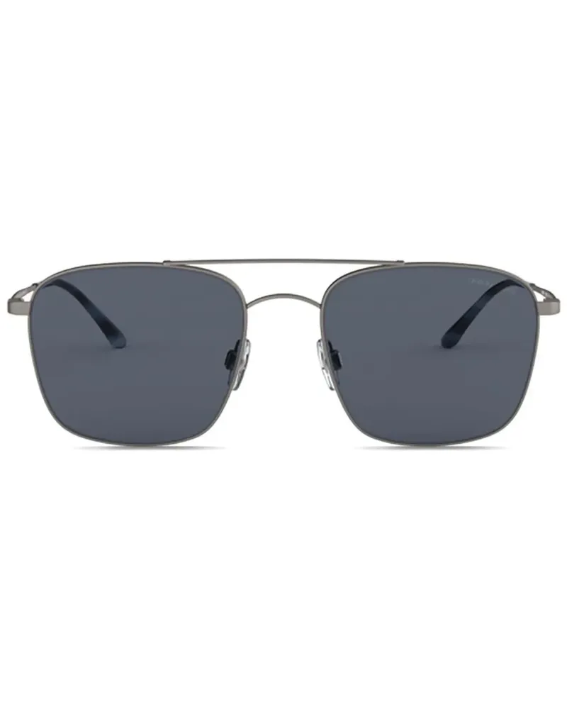 Giorgio Armani Sonnenbrille mit eckigem Gestell - Grau Grau