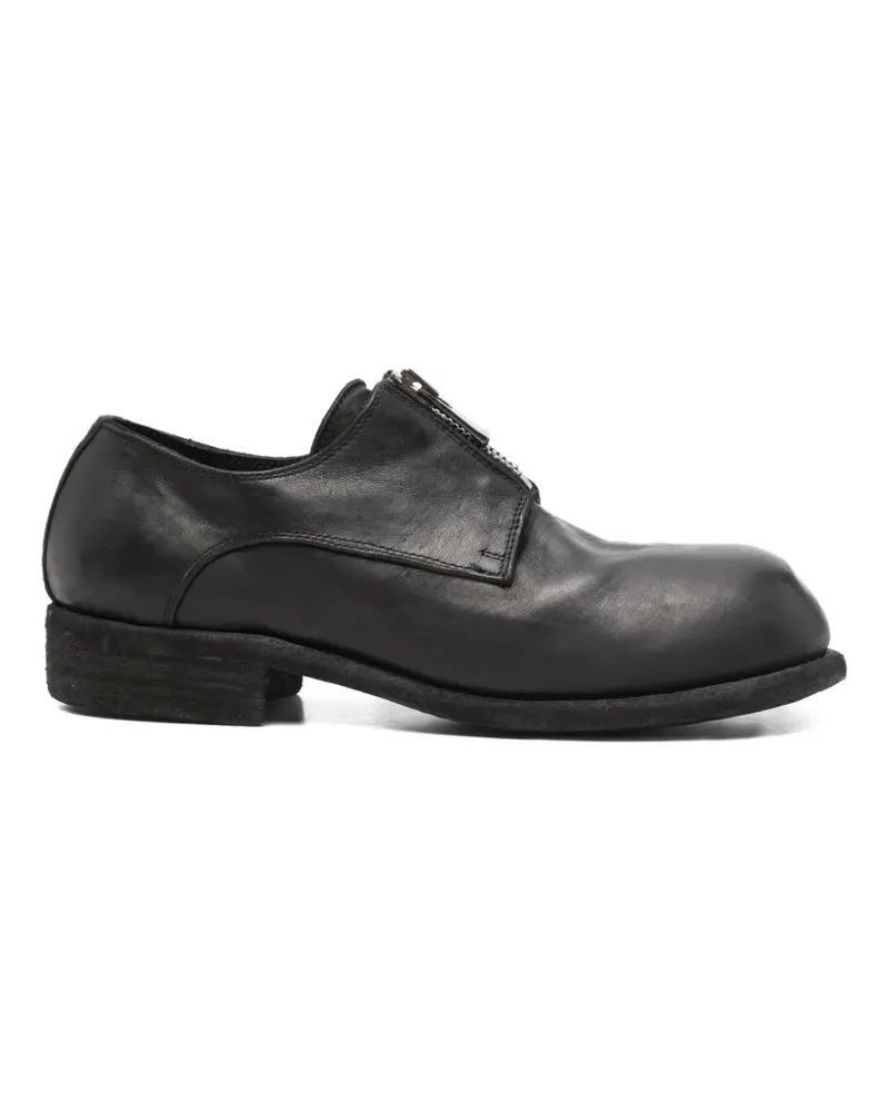 GUIDI zip derby shoes - Schwarz Schwarz