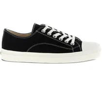 Edge Canvas-Sneakers mit Kontrastnähten - Schwarz