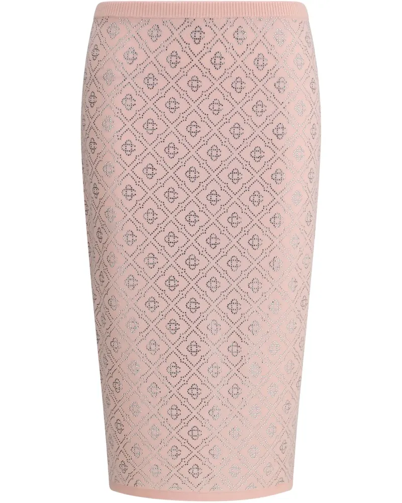 Casablanca Paris Midirock mit Logo-Print - Rosa Rosa