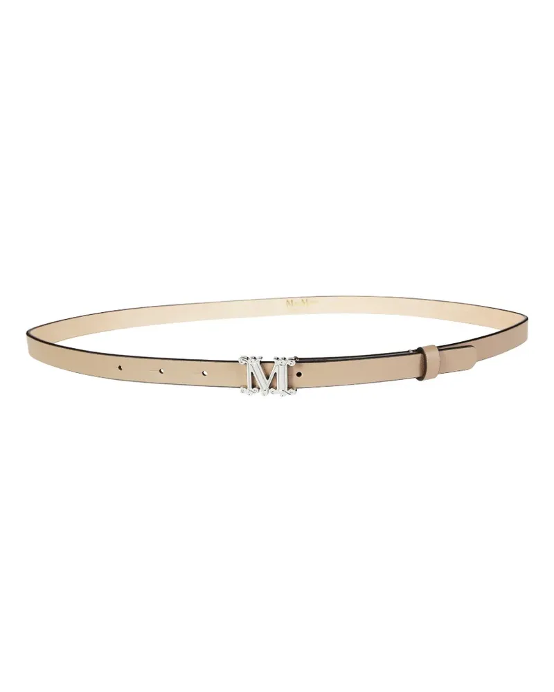 Max Mara Gürtel mit Logo - Nude Nude