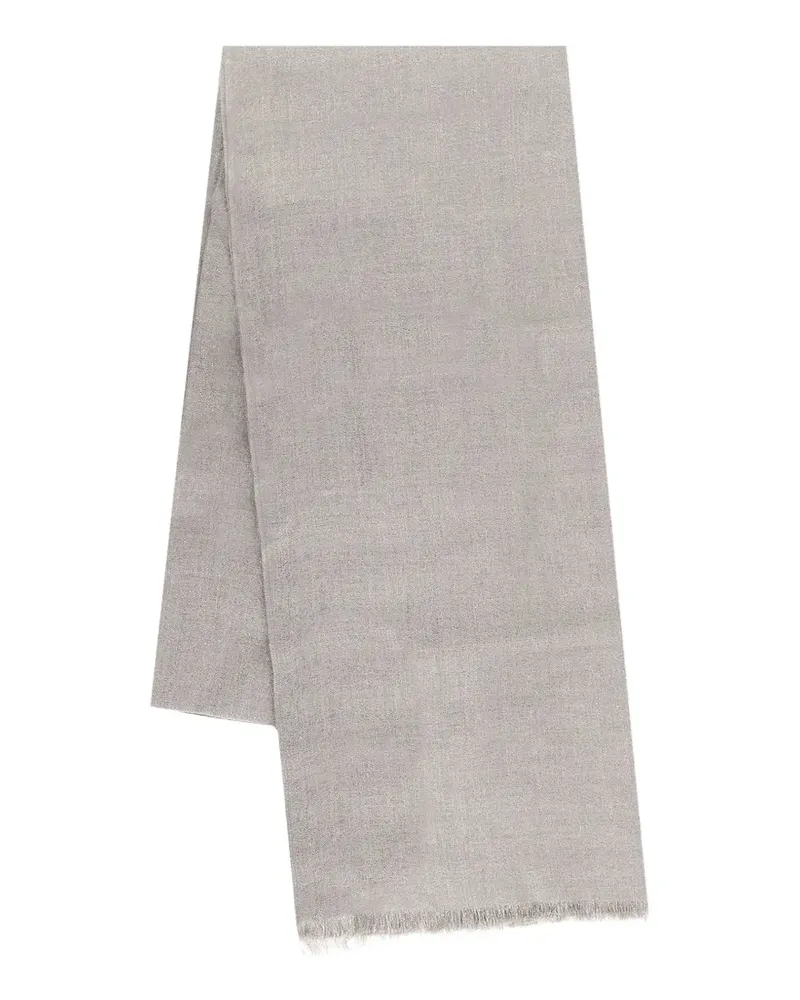 Brunello Cucinelli frayed-edge scarf - Grau Grau