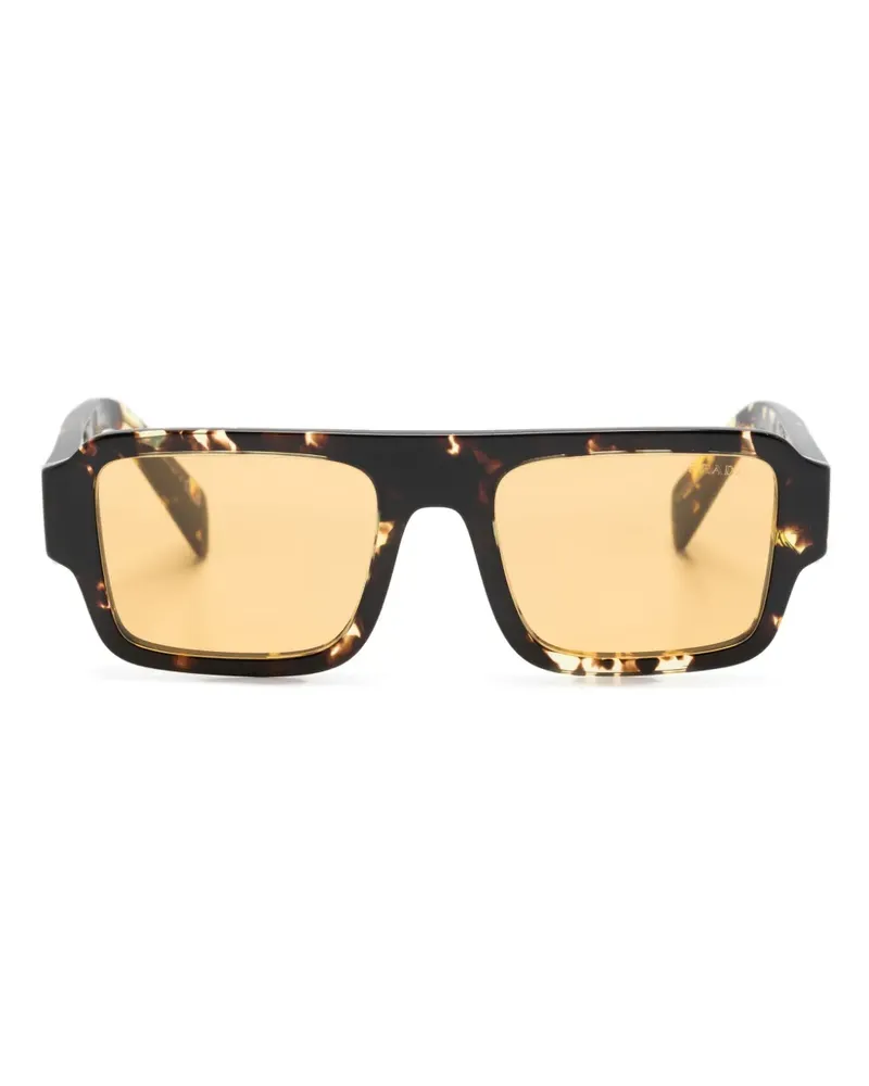 Prada Sonnenbrille mit Oversized-Gestell - Schwarz Schwarz