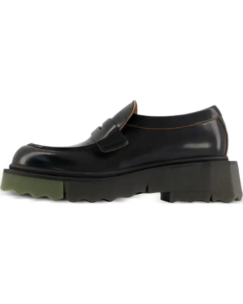 OFF-WHITE Penny-Loafer mit Plateau - Schwarz Schwarz