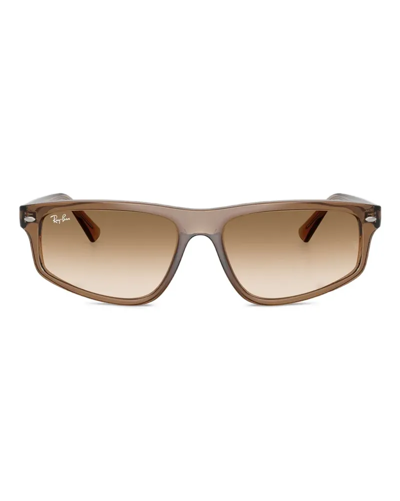 Ray Ban Sonnenbrille mit eckigem Gestell - Braun Braun