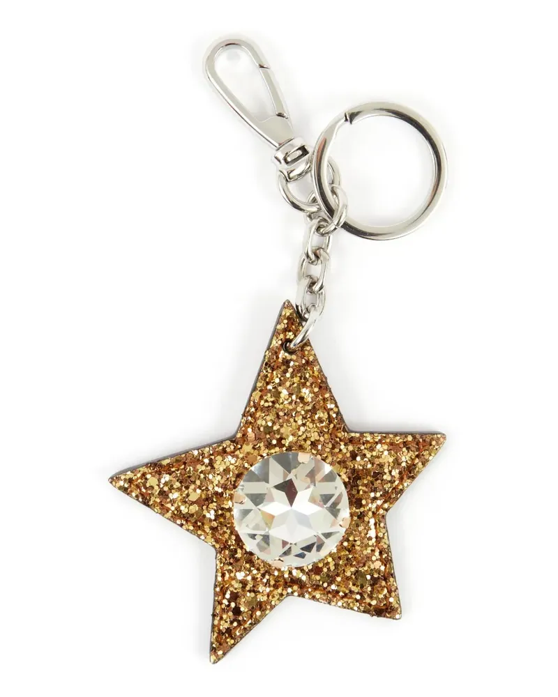 Maison Margiela Schlüsselanhänger mit kristallverziertem Stern - Gold Gold