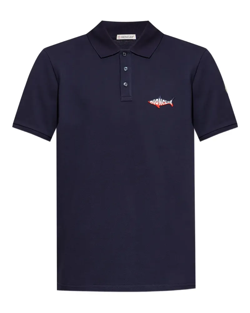 Moncler Poloshirt mit Logo - Blau Blau
