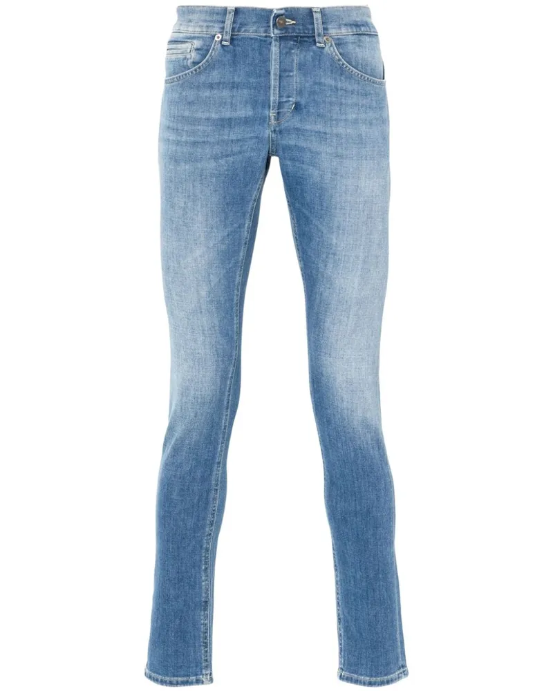 Dondup Tapered-Jeans mit Logo-Print - Blau Blau