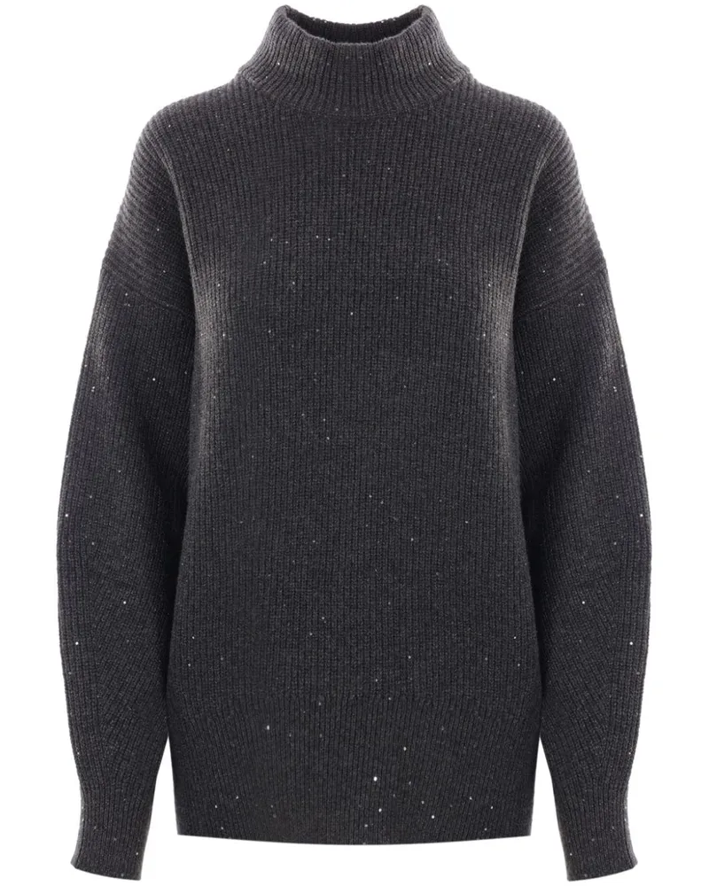 Brunello Cucinelli Pullover mit Pailletten - Grau Grau