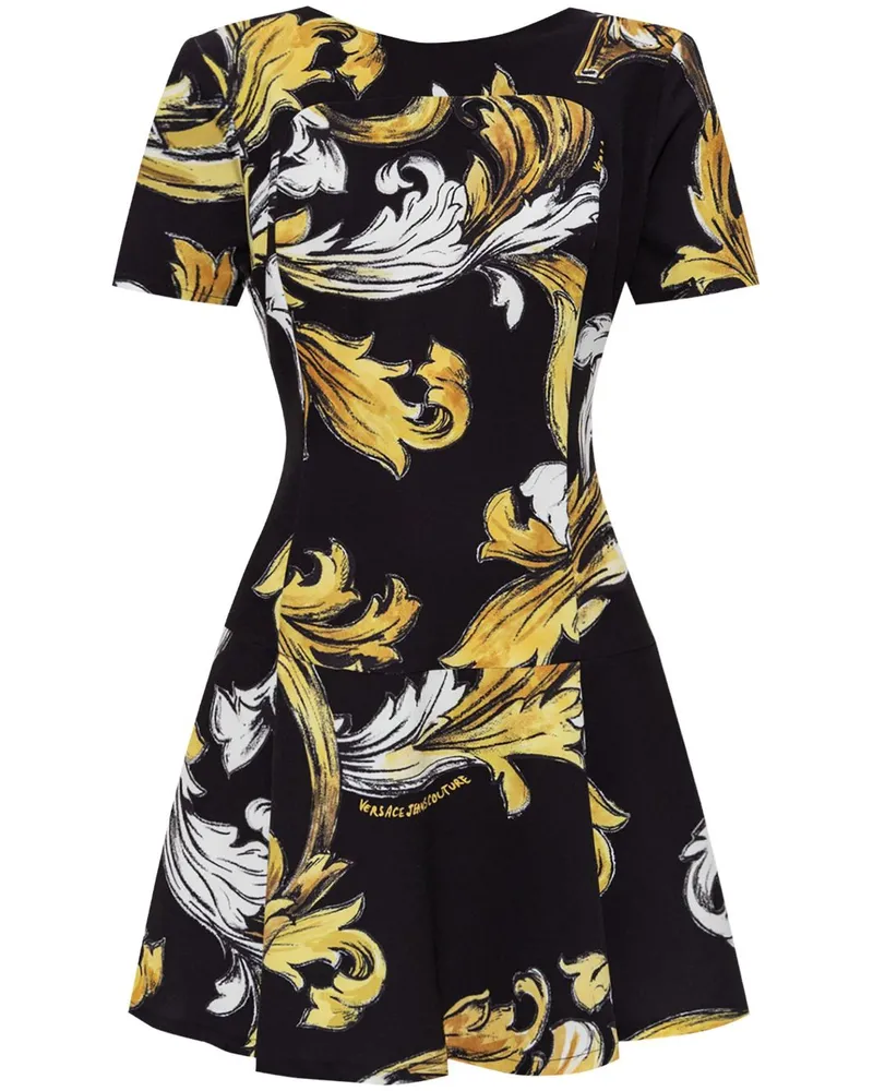 Versace Jeans Barocco Minikleid - Schwarz Schwarz