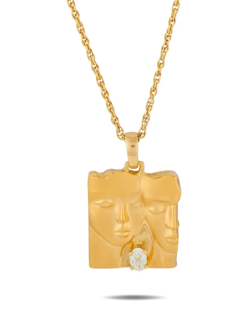Carrera Y Carrera diamond human-form necklace - Gold Gold