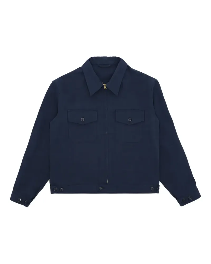 Fortela Albert zip-up shirt jacket - Blau Blau