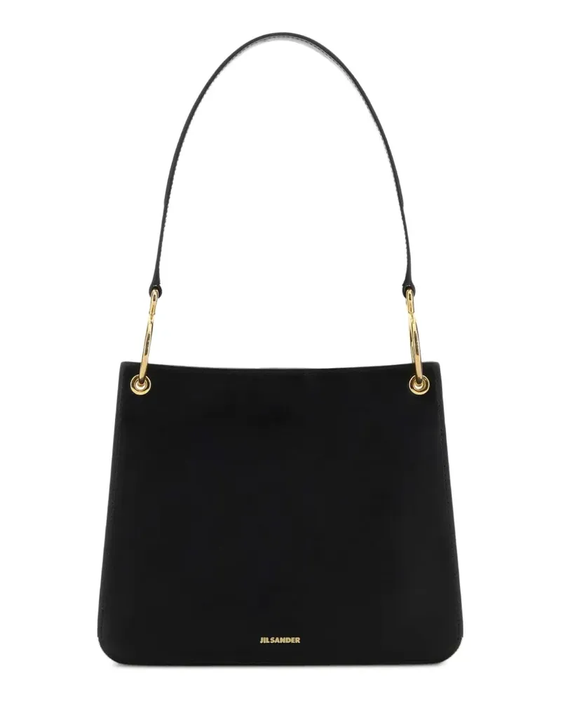 Jil Sander ring-detail shoulder bag - Schwarz Schwarz
