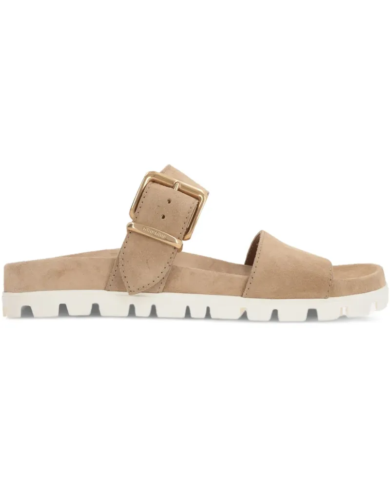 Miu Miu Sandalen mit Schnallenriemen - Nude Nude