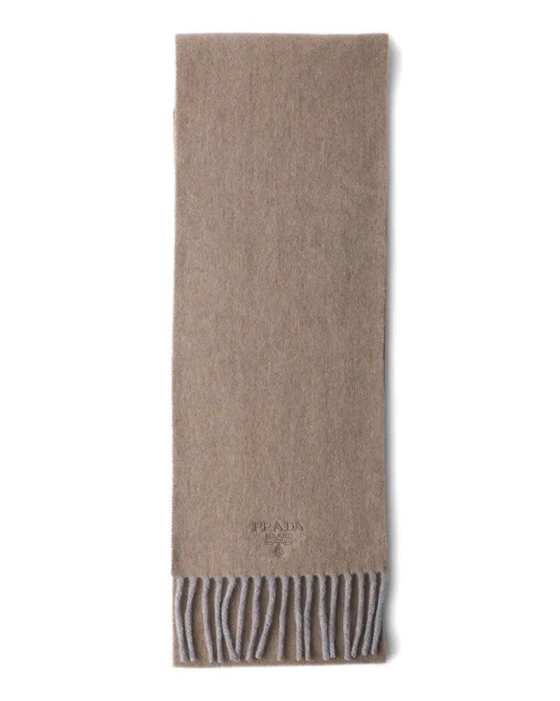 Prada Schal mit Logo-Stickerei - Nude Nude