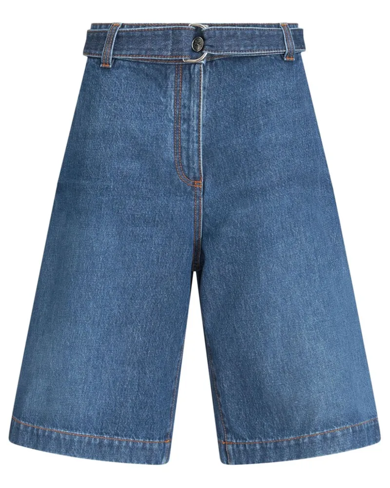 Etro Jeans-Shorts mit Logo-Stickerei - Blau Blau