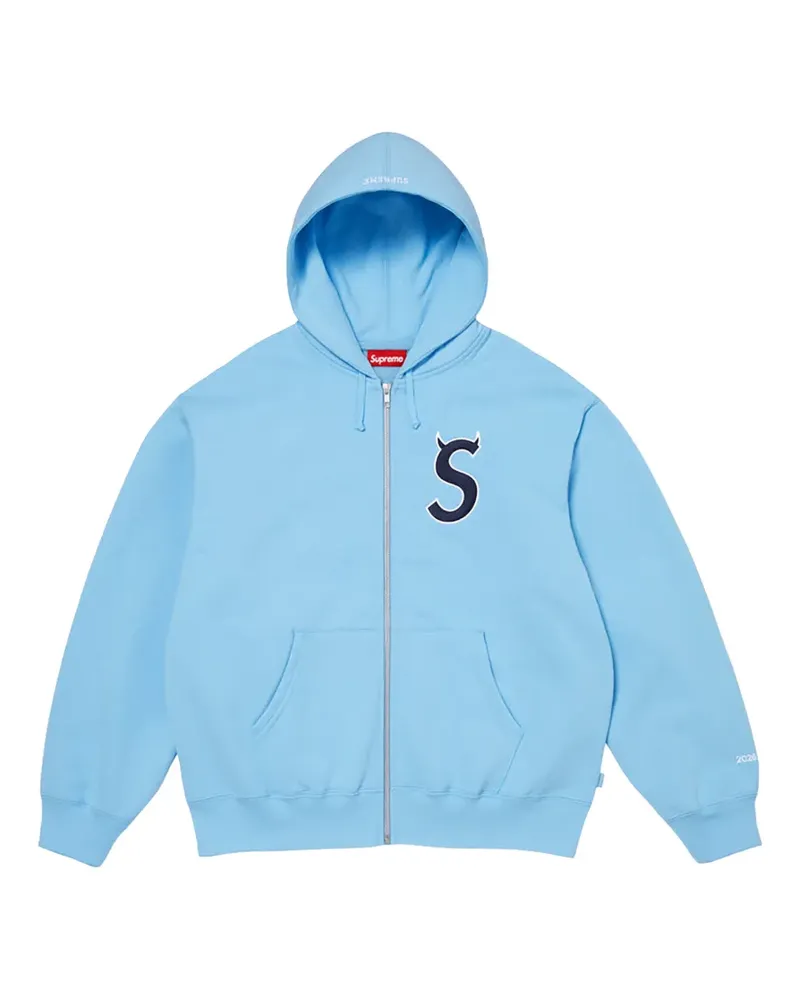Supreme Being Devil zip-up hoodie - Blau Blau