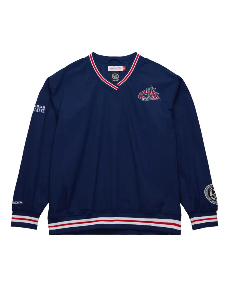 Mitchell & Ness NHL Colombus Blue Jackets V-neck sweatshirt - Blau Blau