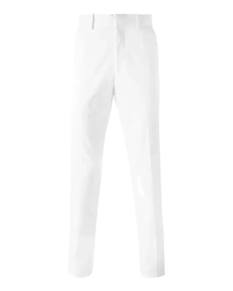 Alexander McQueen pressed-crease tailored trousers - Weiß Weiß