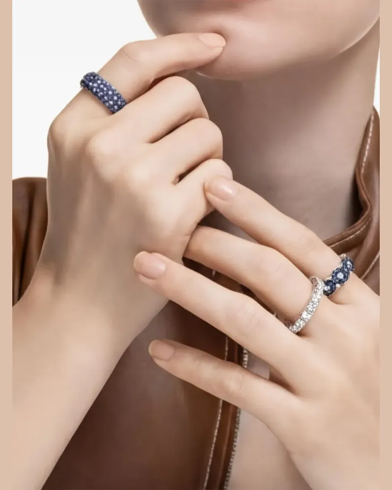 Roberto Demeglio Stretchring mit Saphir und Diamant - Silber Silber