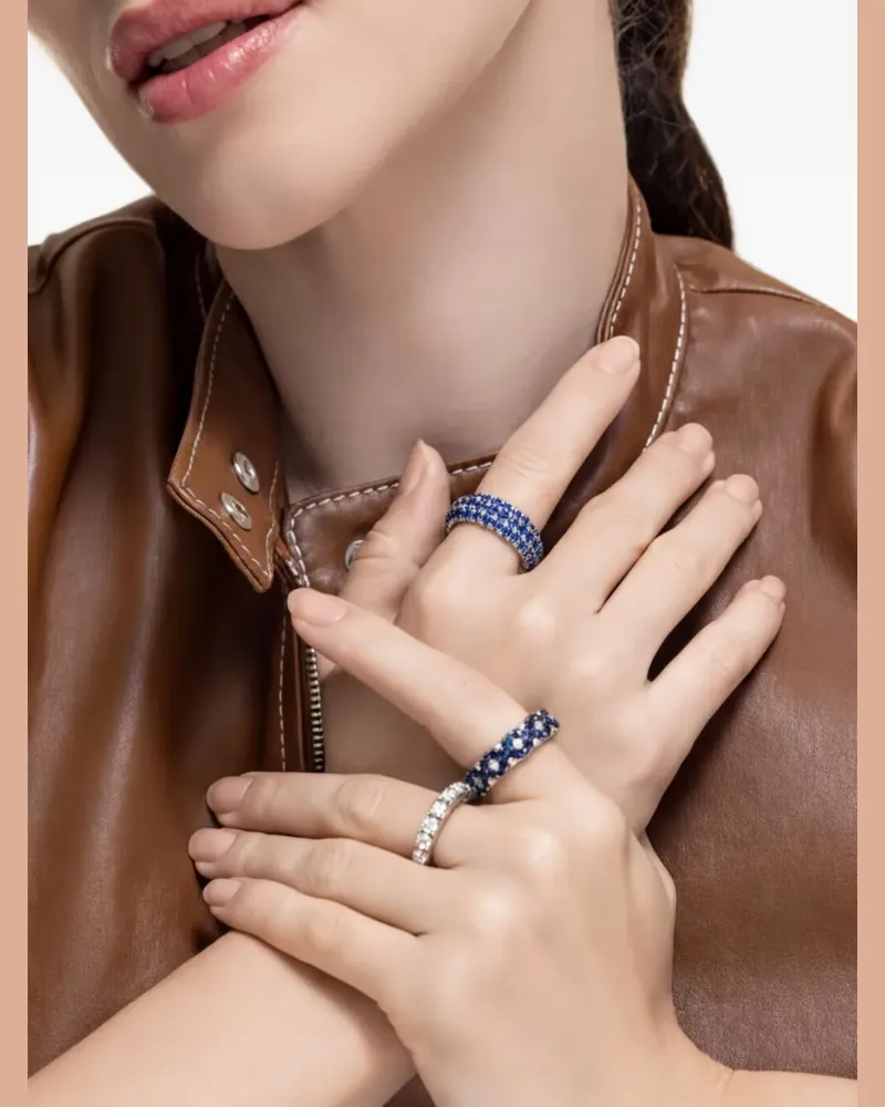 Roberto Demeglio sapphire and diamond stretch ring - Silber Silber