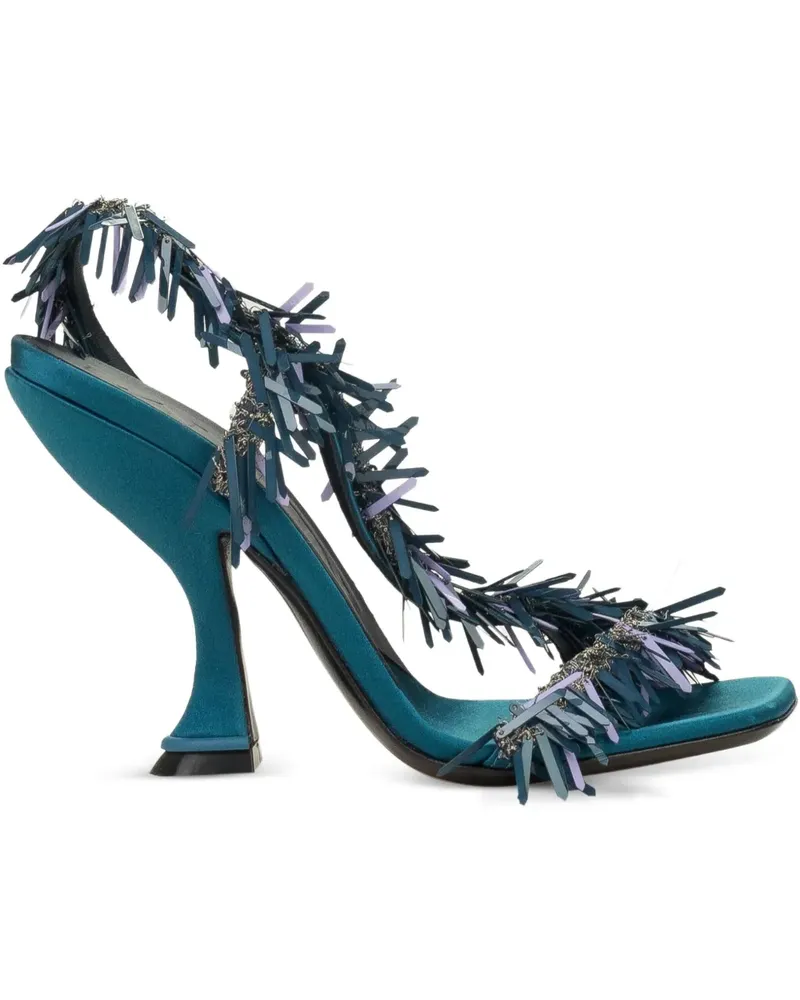 Lanvin Rita Sandalen mit Fransen 105mm - Blau Blau