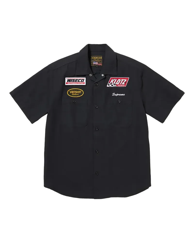 Supreme Being x Vanson Leathers® Kurzärmeliges Hemd - Schwarz Schwarz