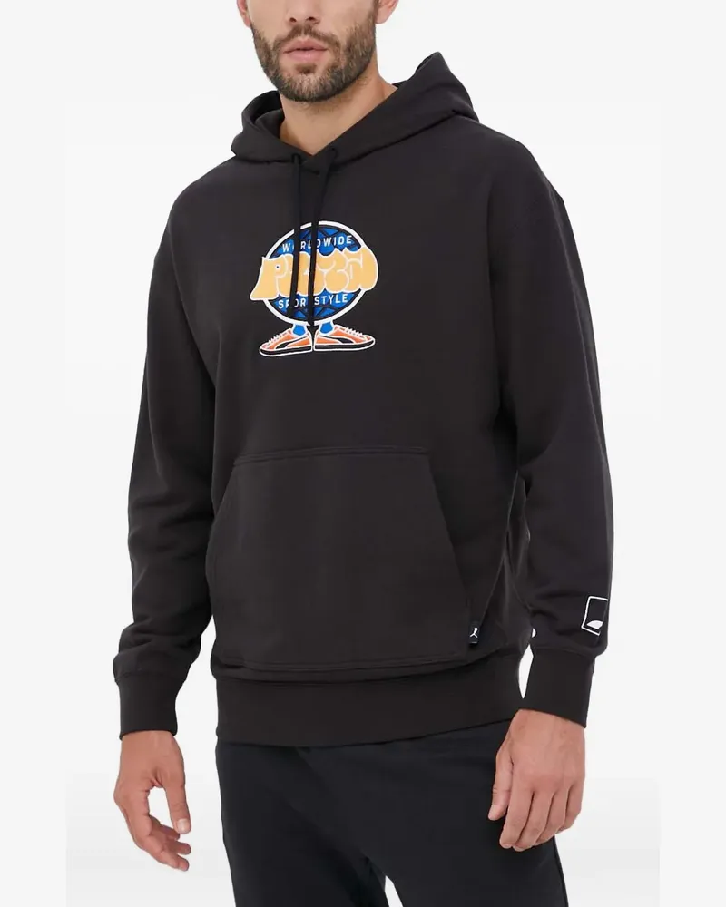 Puma graphic-print hoodie - Schwarz Schwarz