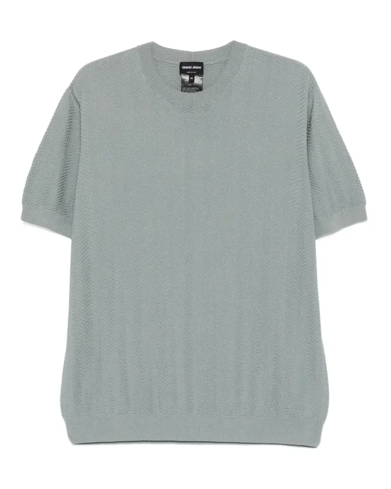 Giorgio Armani textured short-sleeve T-shirt - Grau Grau