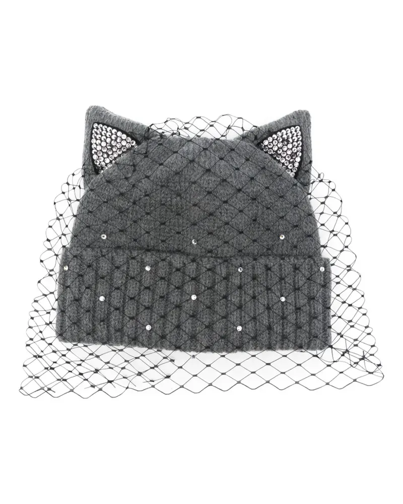 CA4LA Hut mit Cat-Ears-Verzierung - Grau Grau