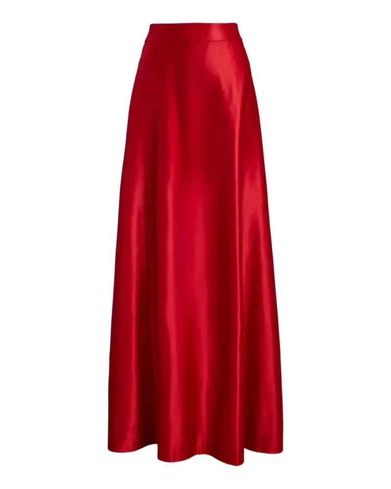 Ralph Lauren A-Linien-Rock mit Satin-Finish - Rot Rot