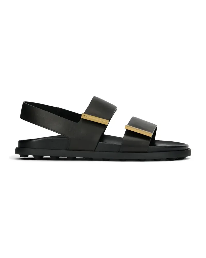 TOD'S metallic leather sandals - Schwarz Schwarz
